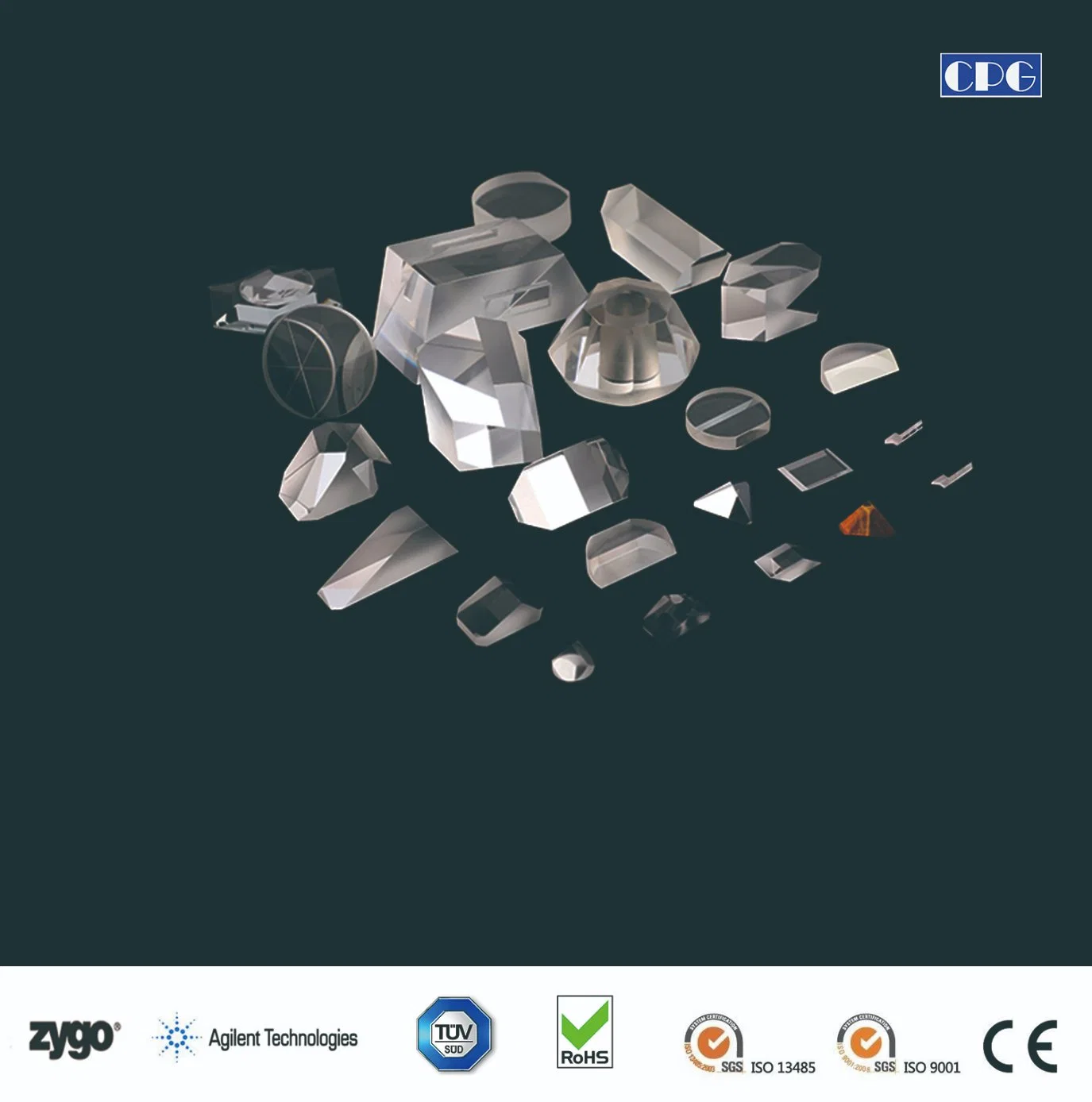 Customized Optical Prism (UVFS Cutted Prism 26X25mm With Hole Diameter 4mm)