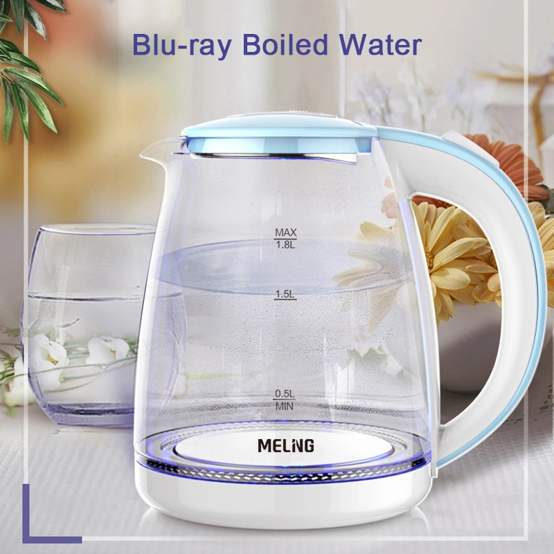 High Transparency Tempered Glass Body Electric Kettle with The Filter