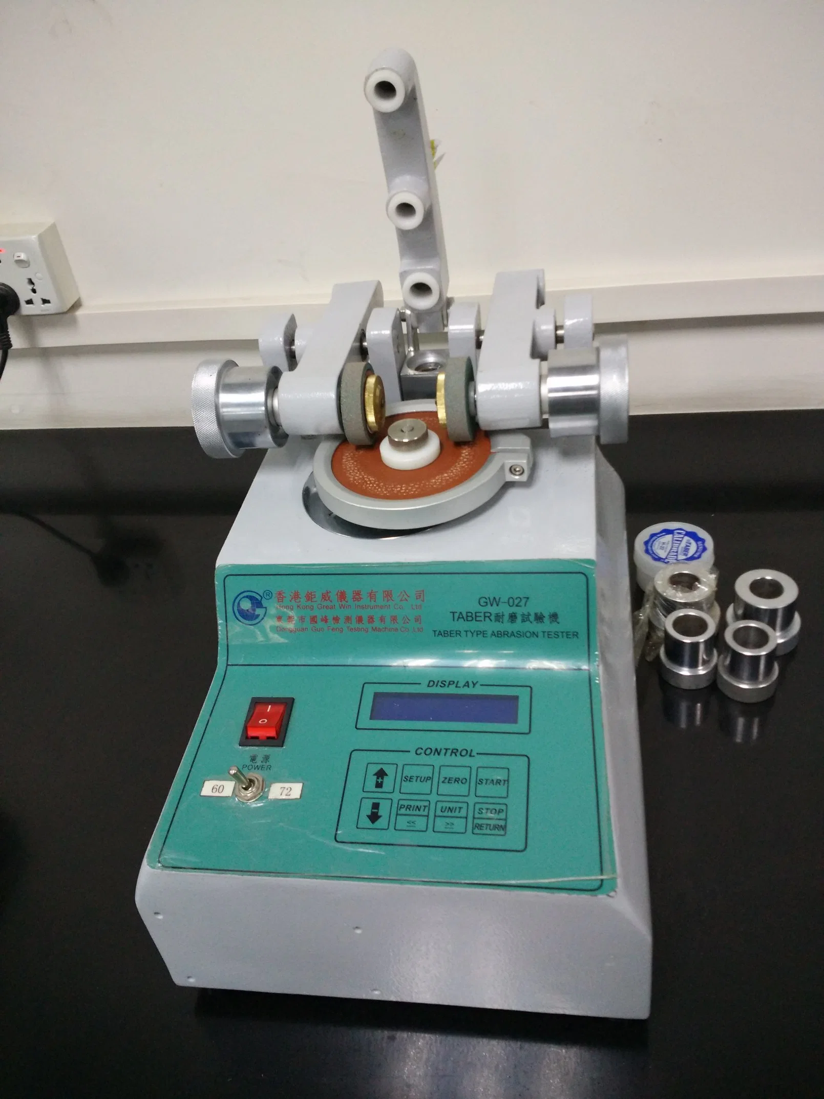 La norma ISO-5470 Tipo de máquina de ensayo de abrasión Taber Crock/metro (GW-027)