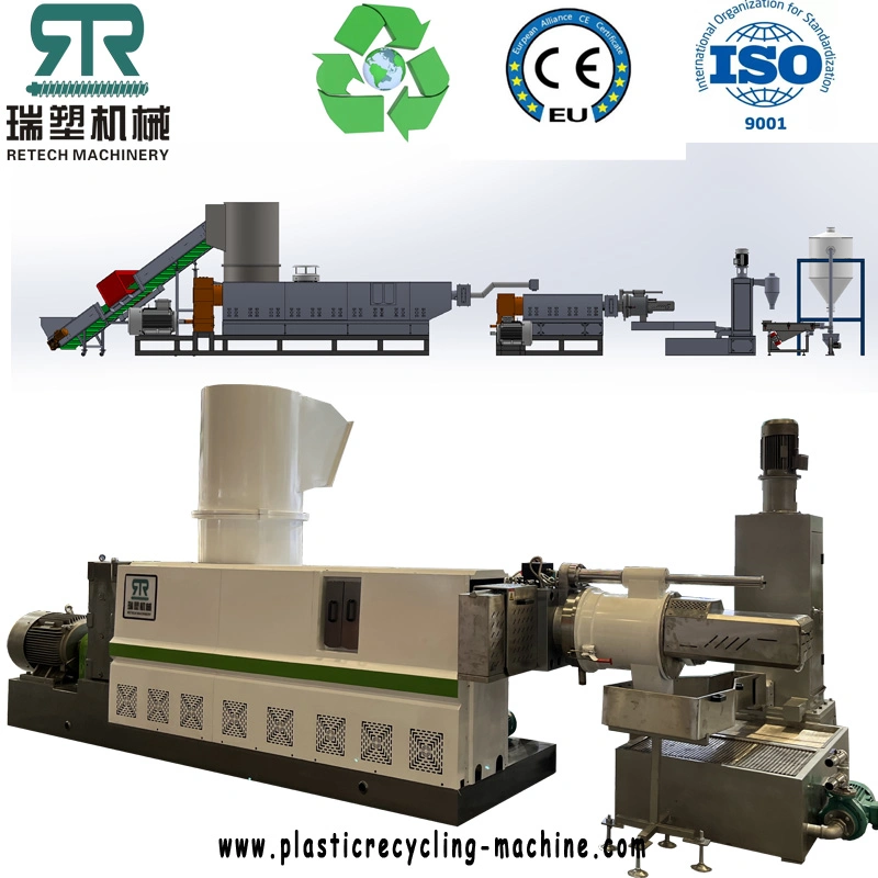 Plastic 3 in 1 Crushing Compacting Heating Extrusion Smart Pelletizing Machine System for Foam EPS/XPS/EPE/PS Film LDPE/LLDPE/HDPE
