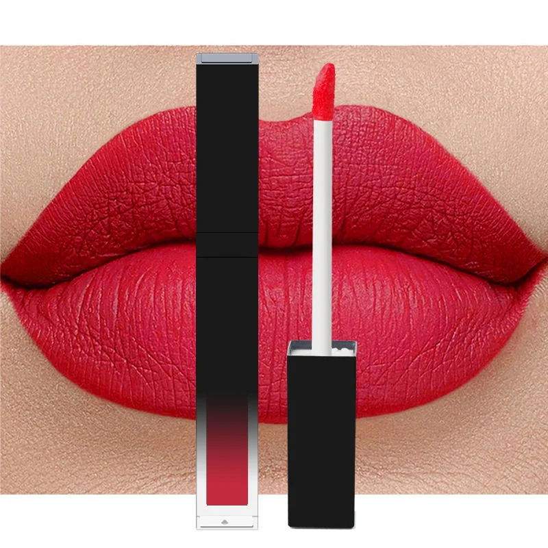 Private Label no duraderos Stick Cup Lip Gloss labial líquido mate rojo