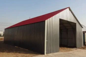 Edificio exterior de almacén de acero metálico