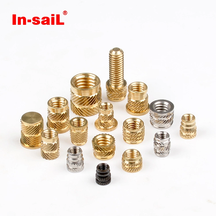 Manufacture Customized Ultrasonic Threaded Insert Diamond Knurls Brass Insert Nut