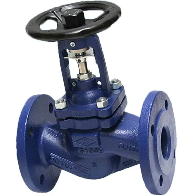 Factory Directly Supply Cast Iron Valve Body DIN Non Rising Stem DN50 Pn25 Flanged GS-C25 Bellows Seal Globe Valve