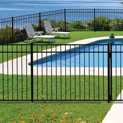 Online Shopping Flat Top Cast Iron Ornamental Swimming Pool Fence for Home Security Fence for Sale