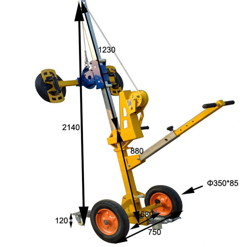 Glass Lifter Cart / Trolley with Fully vacuum Control System