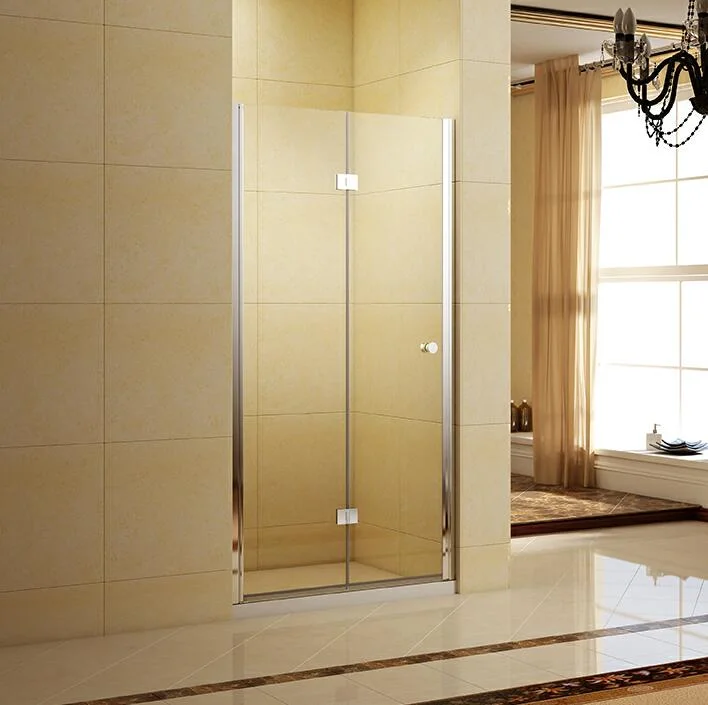 Auto-Rising Bi-Fold Swing Glass Shower Screen Door for Apartment Project