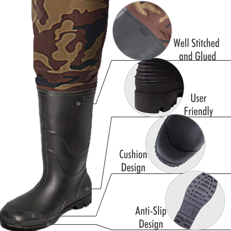 High quality/High cost performance Zipper Camo Chest Waders Waterproof Breathable Stockingfoot Fishing Wader