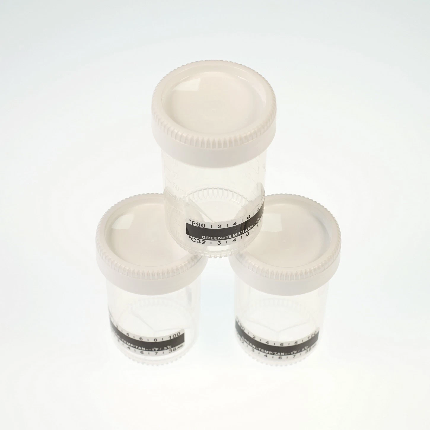Medmount Medical Lab desechable 95kpa recipiente universal para la recogida de muestras de orina / Copa con tapón de rosca doble a prueba de fugas
