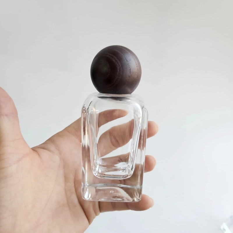 Luxury 50ml Velvet Perfume Glass Bottles Transparent Travel Refill Bottle