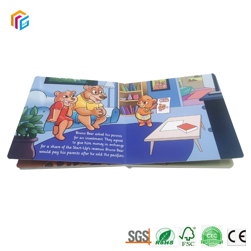 Free Sample Professional Manufacturer Children Kids English Story Cardboard Book Printing Services