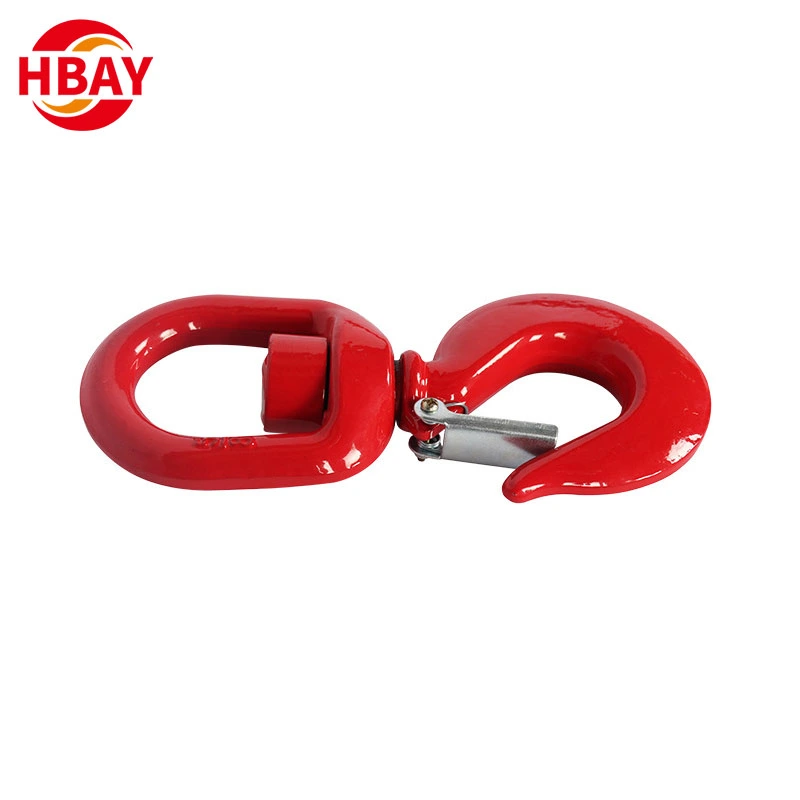 Factory G80 U. S. Type Metal Swivel Hoist Hook with Latch of Rigging Hardware