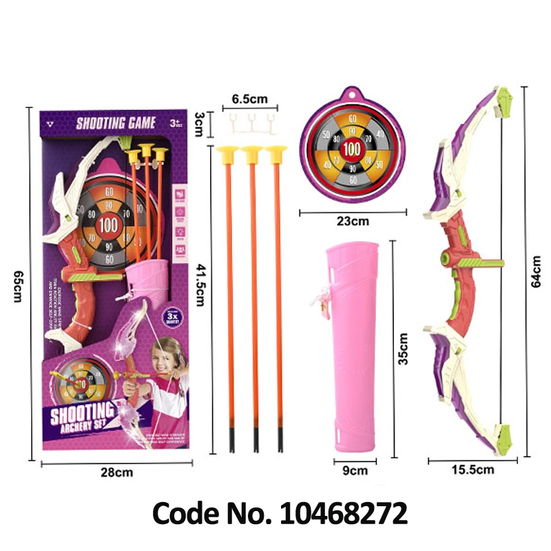 Sport Toys Bow and Arrow Play Set with Light for Kids Plastic Shooting Game Archery Toy Set