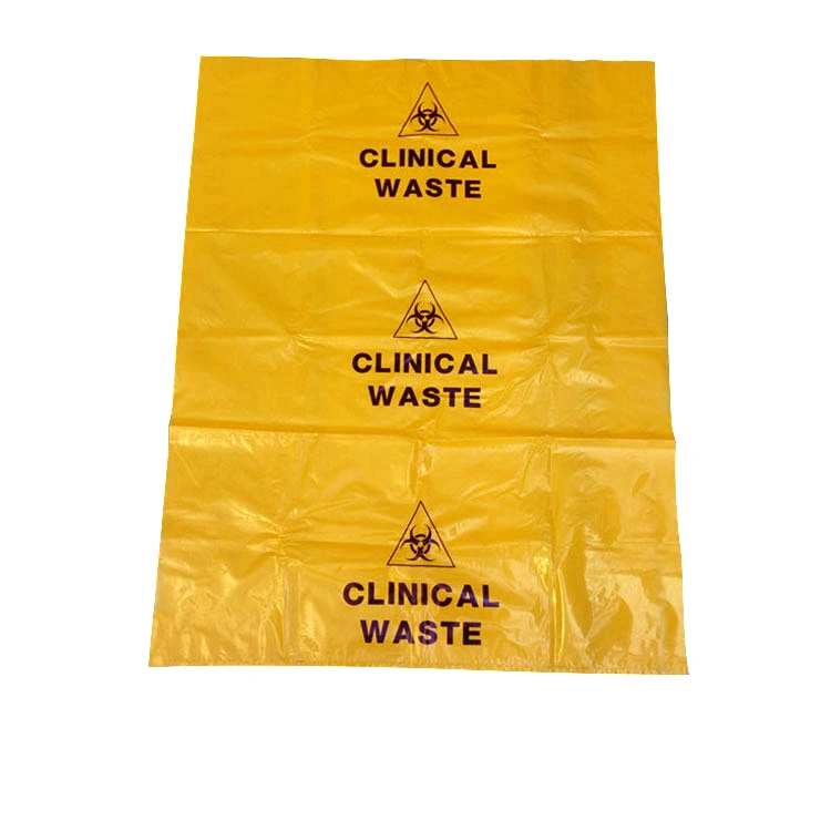 Vest Handle Medical Waste Bag Medical Plastic Bag LDPE/HDPE/PP Biohazard Trash Plastic Garbage Bag