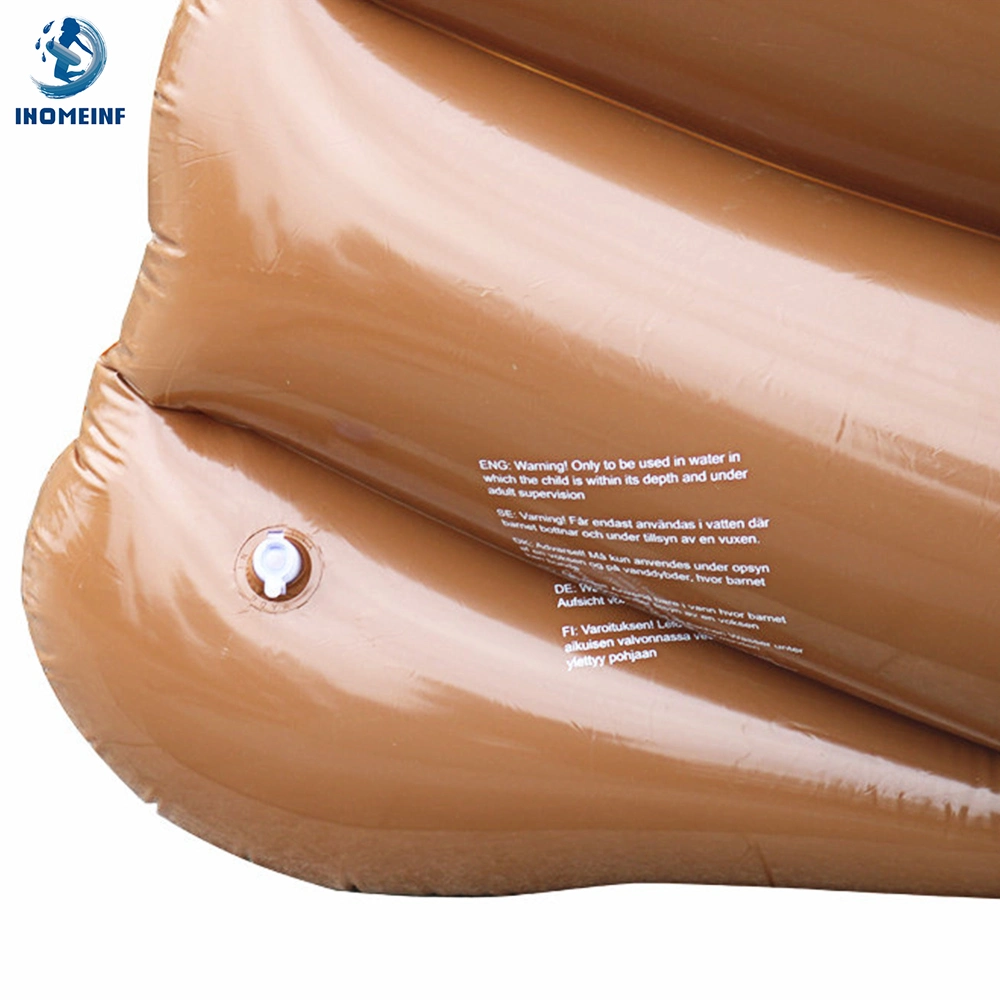 New Design PVC Leakproof Funny Pool Float Inflatable Poop Stool Floating Row for Summer Beach