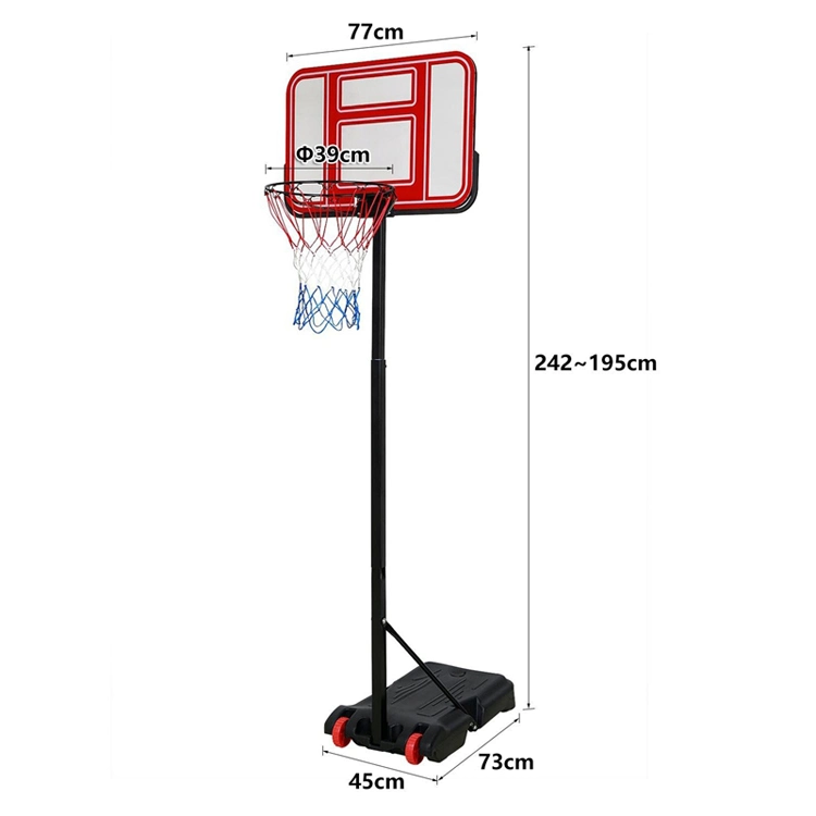 Portable Movable Basketball Stand Height Adjustable Outdoor Basketball Hoop