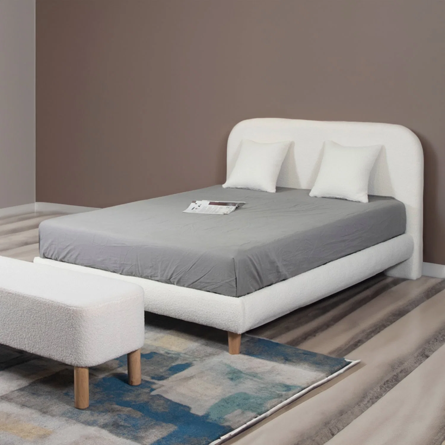 Huayang Maßgeschneiderte Holz Schlafzimmer Betten Matratze King-Size-Bett Modern Möbel OEM SGS Factory Certification