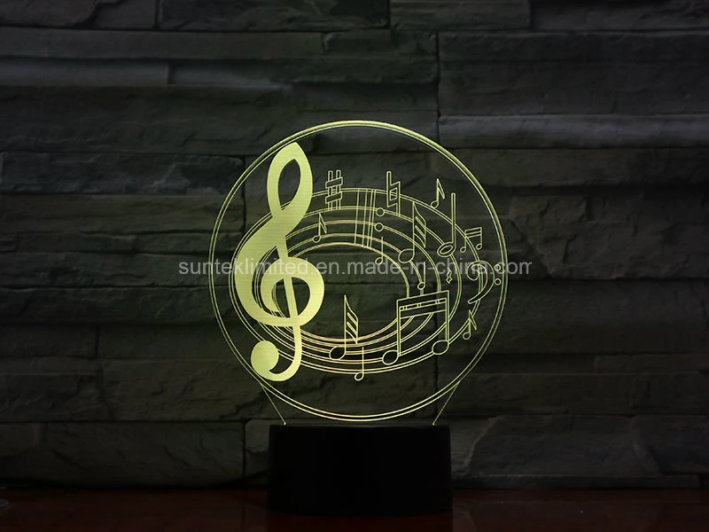 Indoor 3D LED Night Light Warm Light for Living Room