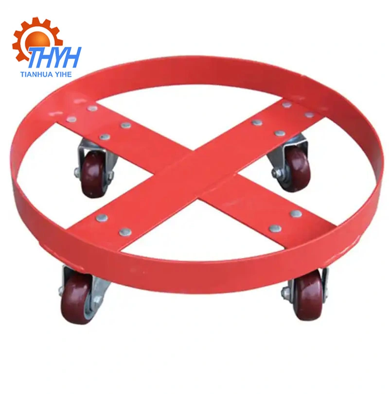 Heavy Duty Drum Dolly 1000 Pound - 55 Gallon Swivel Casters Wheel Steel Frame Non Tipping Hand Truck Tianhua Yihe Brake Drum Dolly