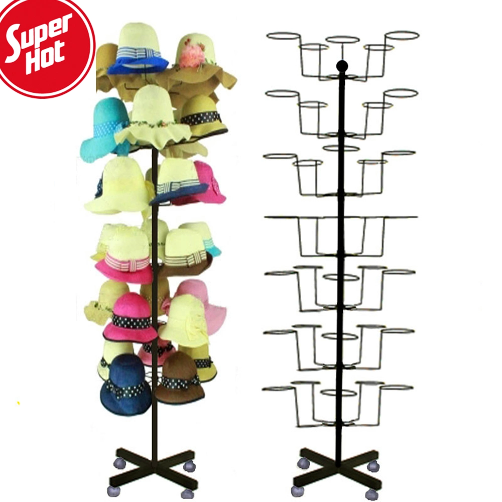 Wholesale Metal Baseball Cap Display Hi Hat Case Holder Hat Stand