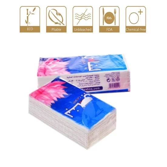 Custom Printed Travel Pocket Facial Tissue Paper Small Pack Colorful Pocket Tissue Paper