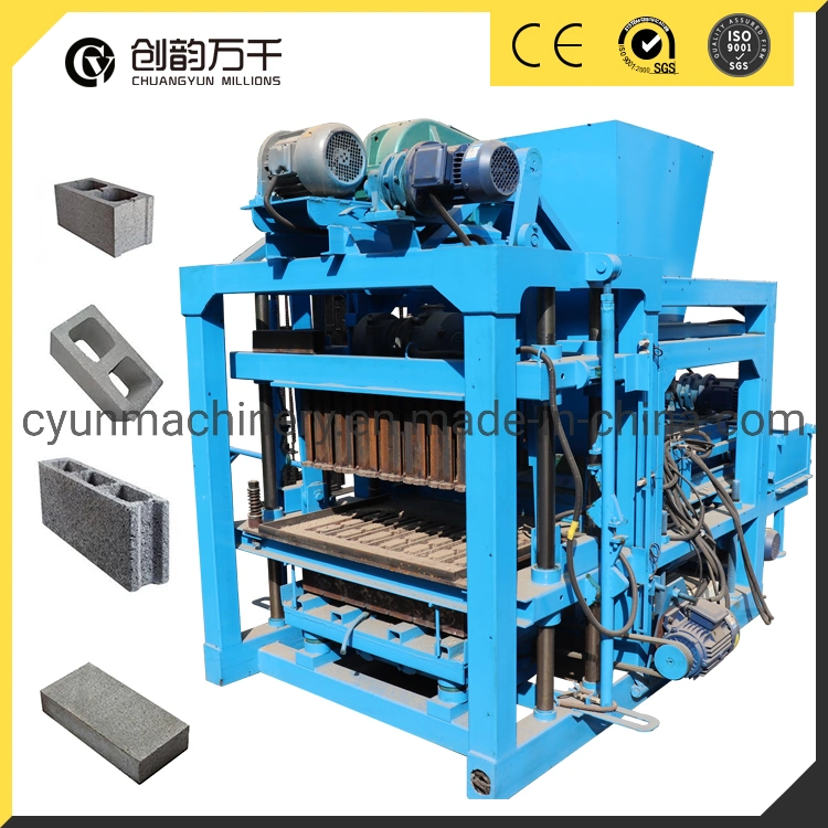 Qt4-26 Semi-Automatic Concrete Hollow Block Machine Production Line