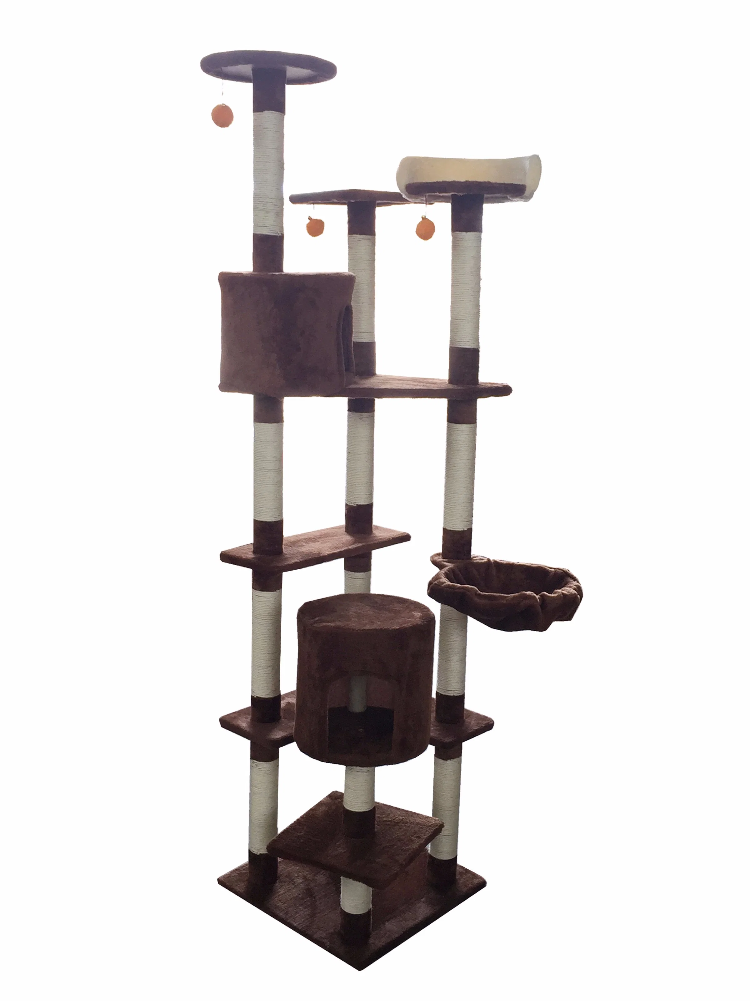 Cat Tree Scratching Post Activity Cat Bed Condo Furniture with Lovely Toys