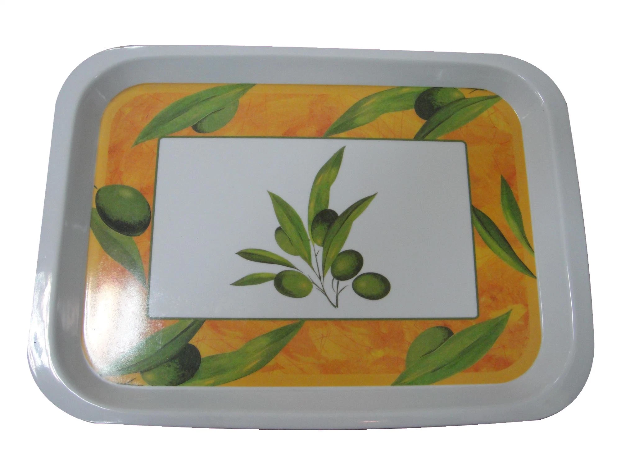 Factory Supply Wholesale/Supplier Melamine Food Tray with Handle