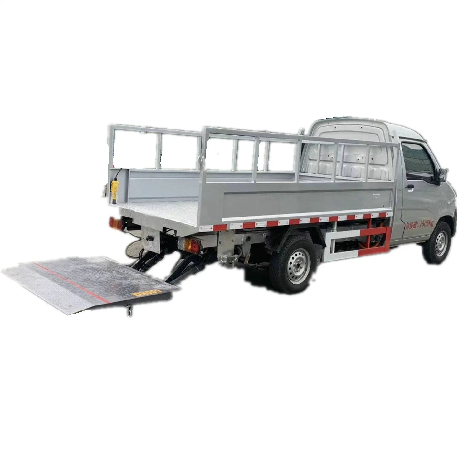 China Mini 1-3ton Battery Electric Truck with Tail Lift system for Cargo or Barreled Garbage Transport Truck