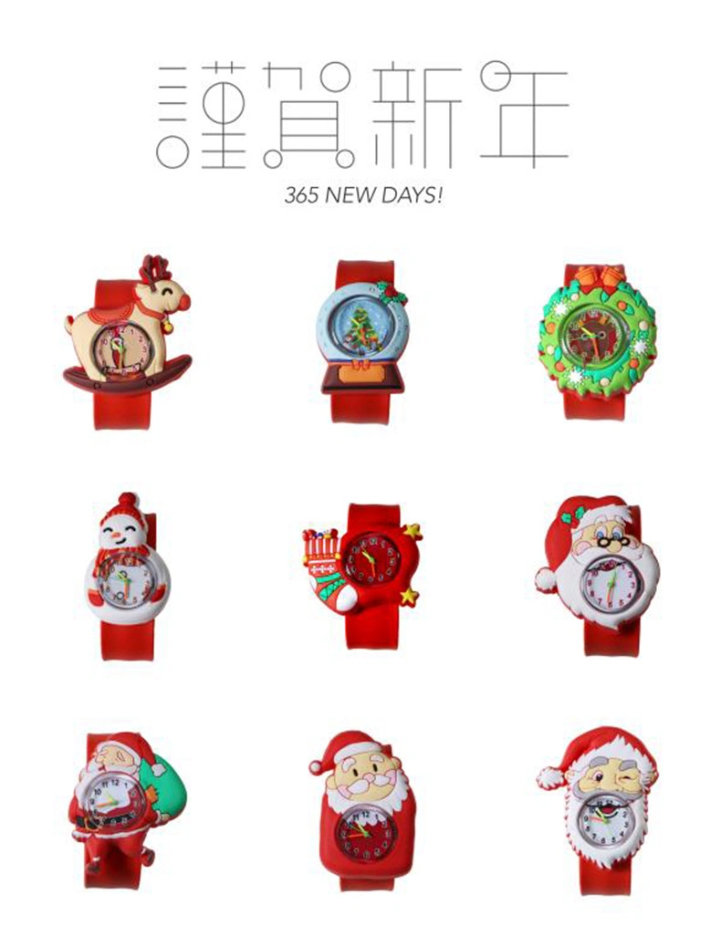 Navidad serie 3D Cartoon silicona niños Slaca Watch regalo