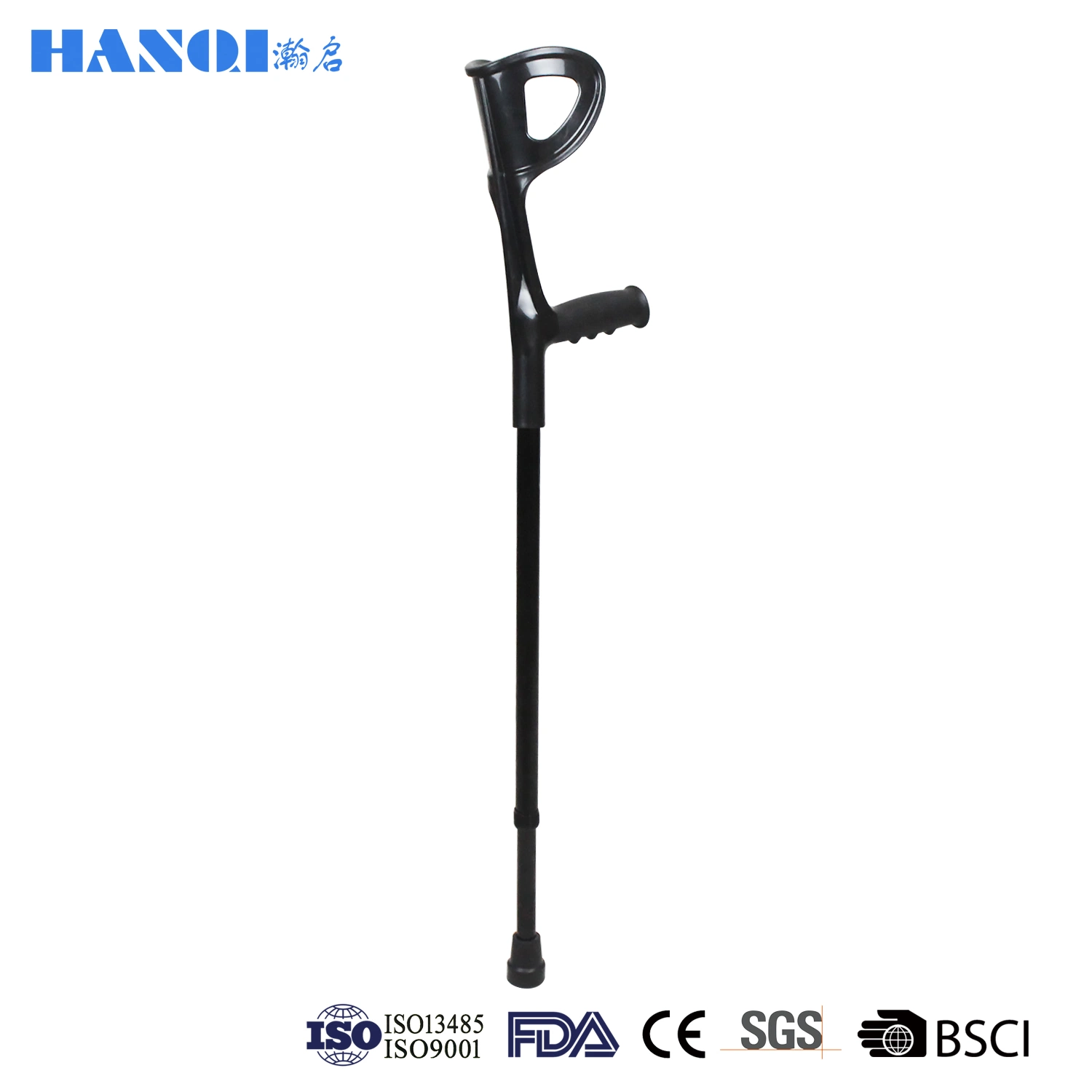 New Arrival Medical Equipment Walking Stick Adjustable Aluminum Elbow Crutch for Disability Injury