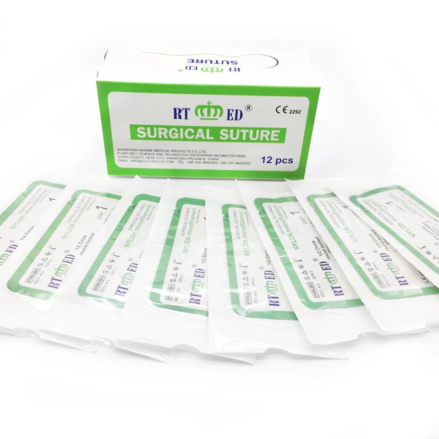 Nylon Monofilament Non-Absorbable Suture with Needle CE ISO