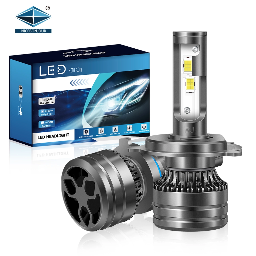 المصنع H4 9007 9005 H11 ضوء LED جديد ضوء LED للإضاءة h4 الضوء الأمامي الأوتوماتيكي لضوء LED الخاص بـ CSP H4 بالجملة