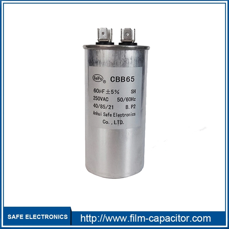 Cbb65 Oil Filled AC Refrigerator/Washing Machine/Water Pump Film Capacitor