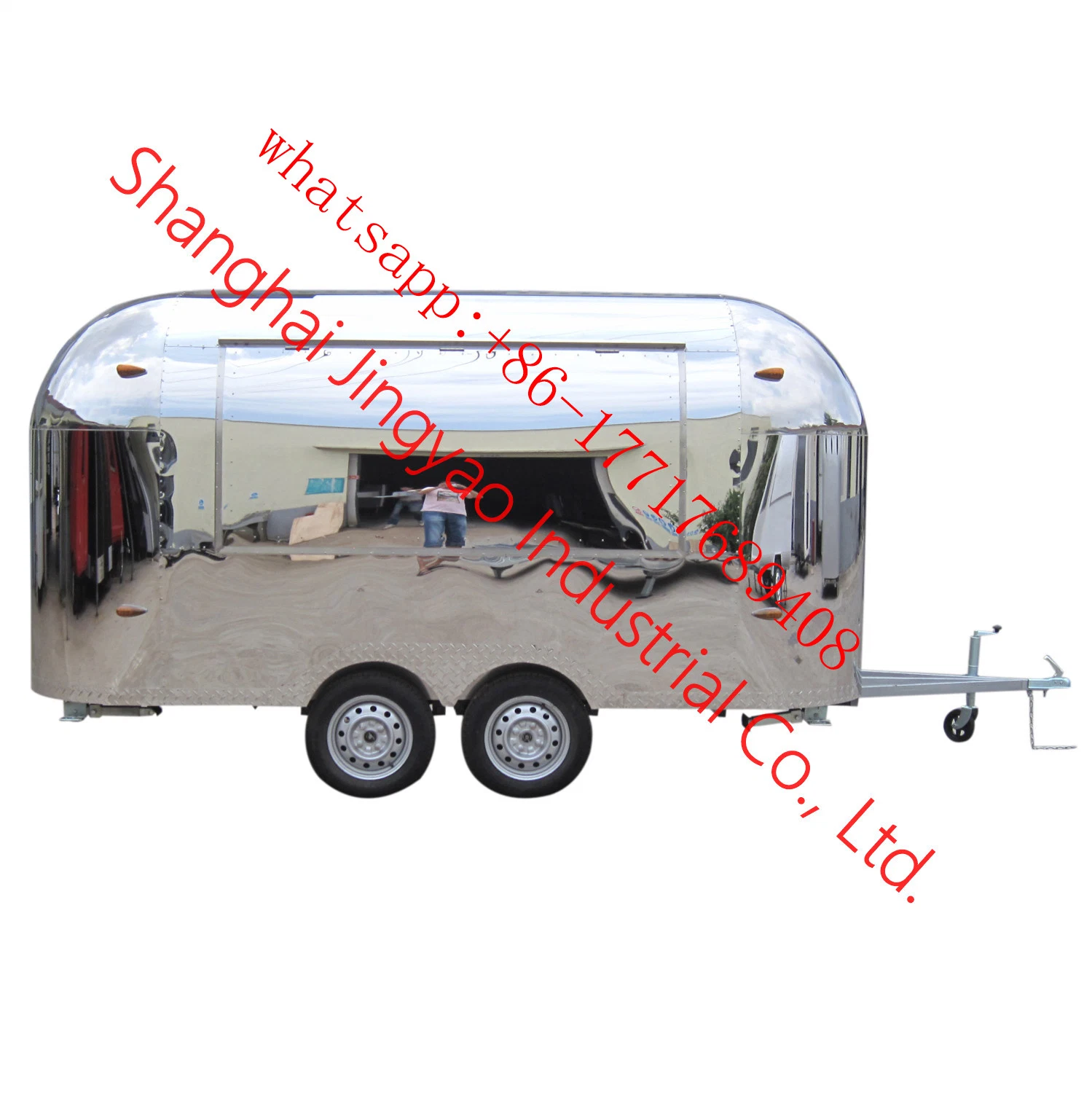 Newest Promotion Stainless Steel Airstream Mobile Food Truck Food Vend Trailer for Sale Used Tow Truck Hot Dog Cart Ice Cream Food Kiosk