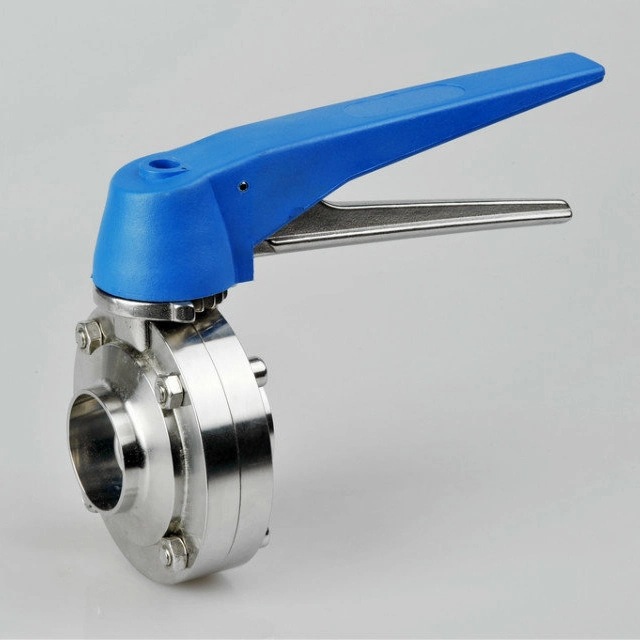 SMS Sanitary Stainless Steel Trigger Handle Tri Clamp Butterfly Valve