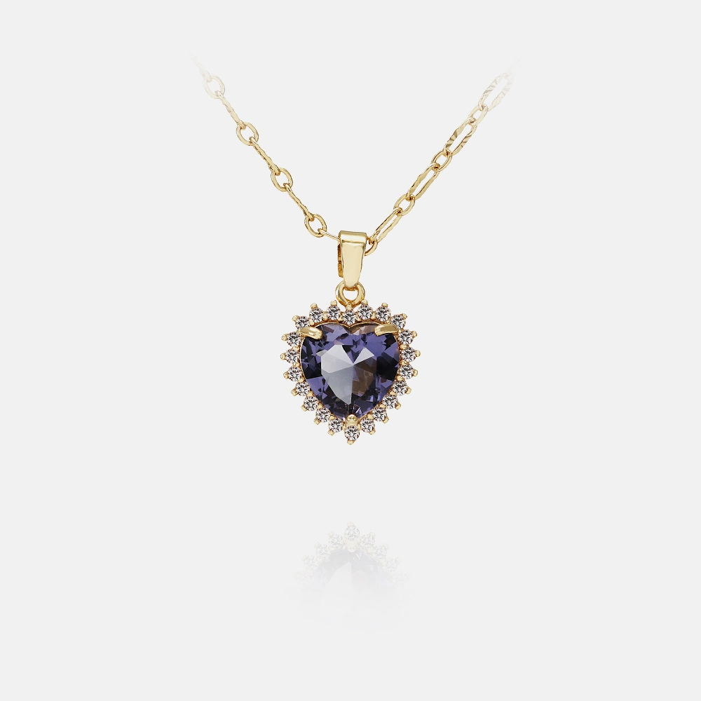 Wholesale/Supplier18K Gold Plating Charm Heart Chain Necklace Pendant