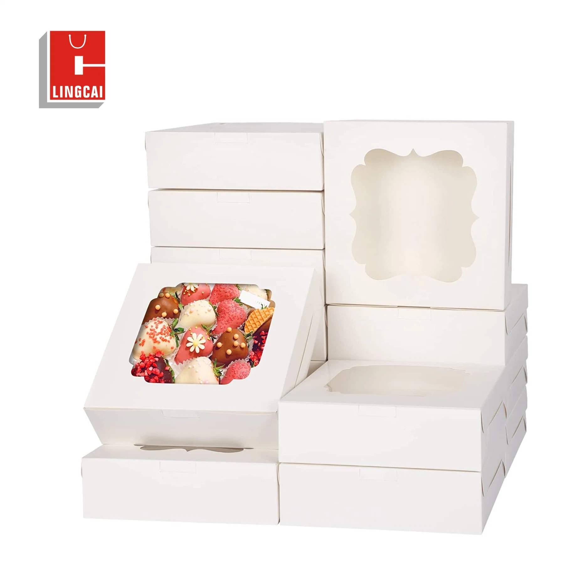 Customized Cup Cake Bakery Pie Treat Take Away Paper Packaging Gift Box