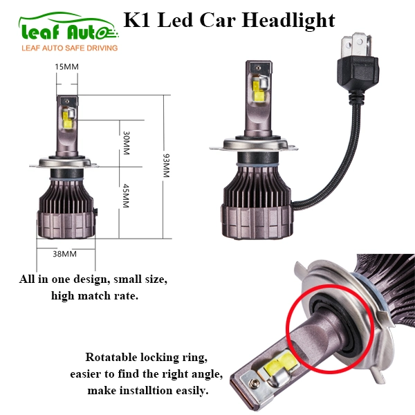 Auto Part Bombillas LED 9007 H11 880 H4 LED Headlight Bulb Kit Luces LED H1 9005 H13 K1 LED Headlamp CREE H7 Luces Turbo LED