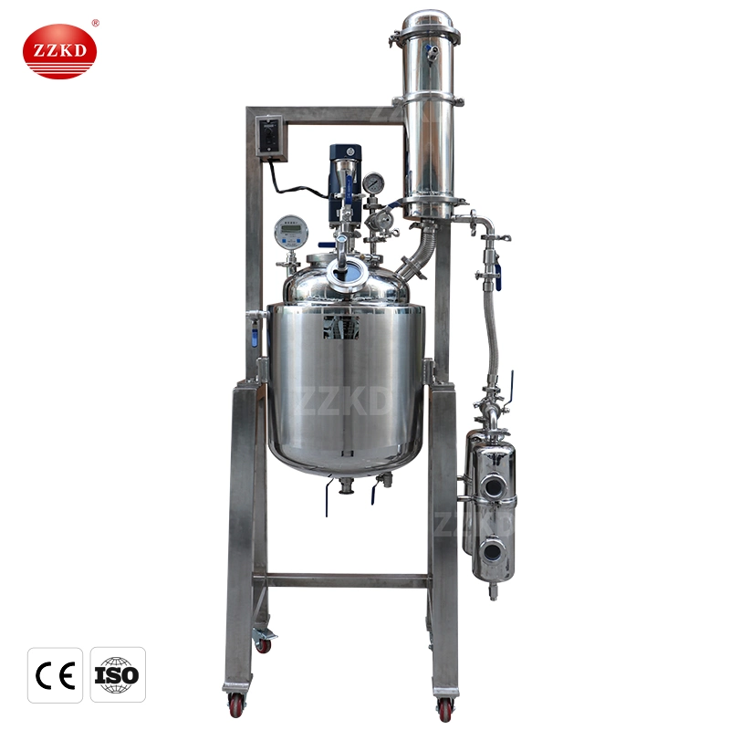 C BD réacteur de décarboxylation de purification d'huile avec condensateur