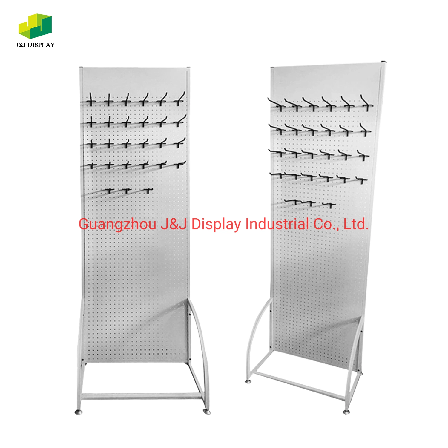 Customized Floor Standing Metal Wire Display Stand with Wheels