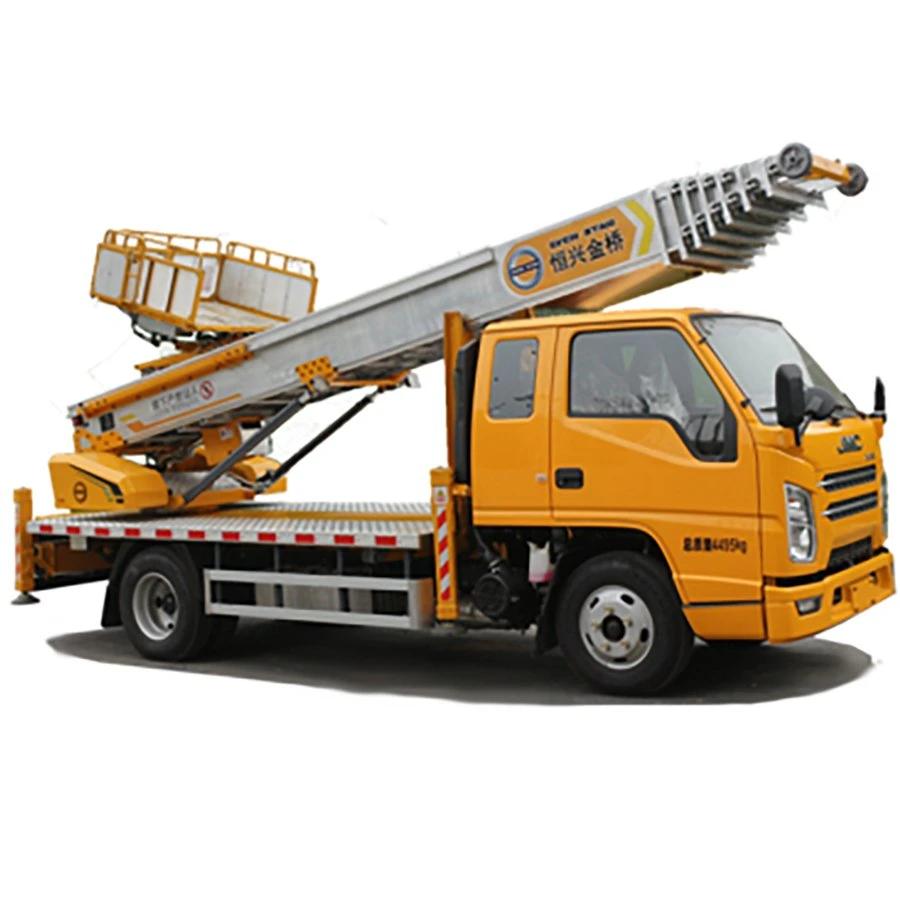 Outdoor Construction Intelligent Remote Control Hydraulic Lift Fold Truck Aerial Ladder Working Moving Trucks