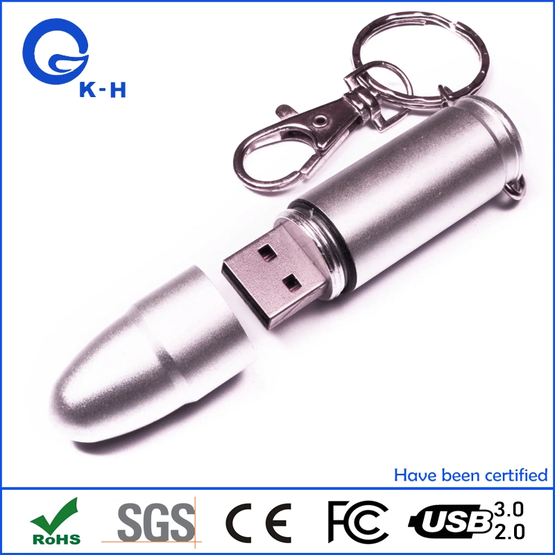 Promotional Custom Bullet Shaped USB Flash Memory Stick 16GB 32GB