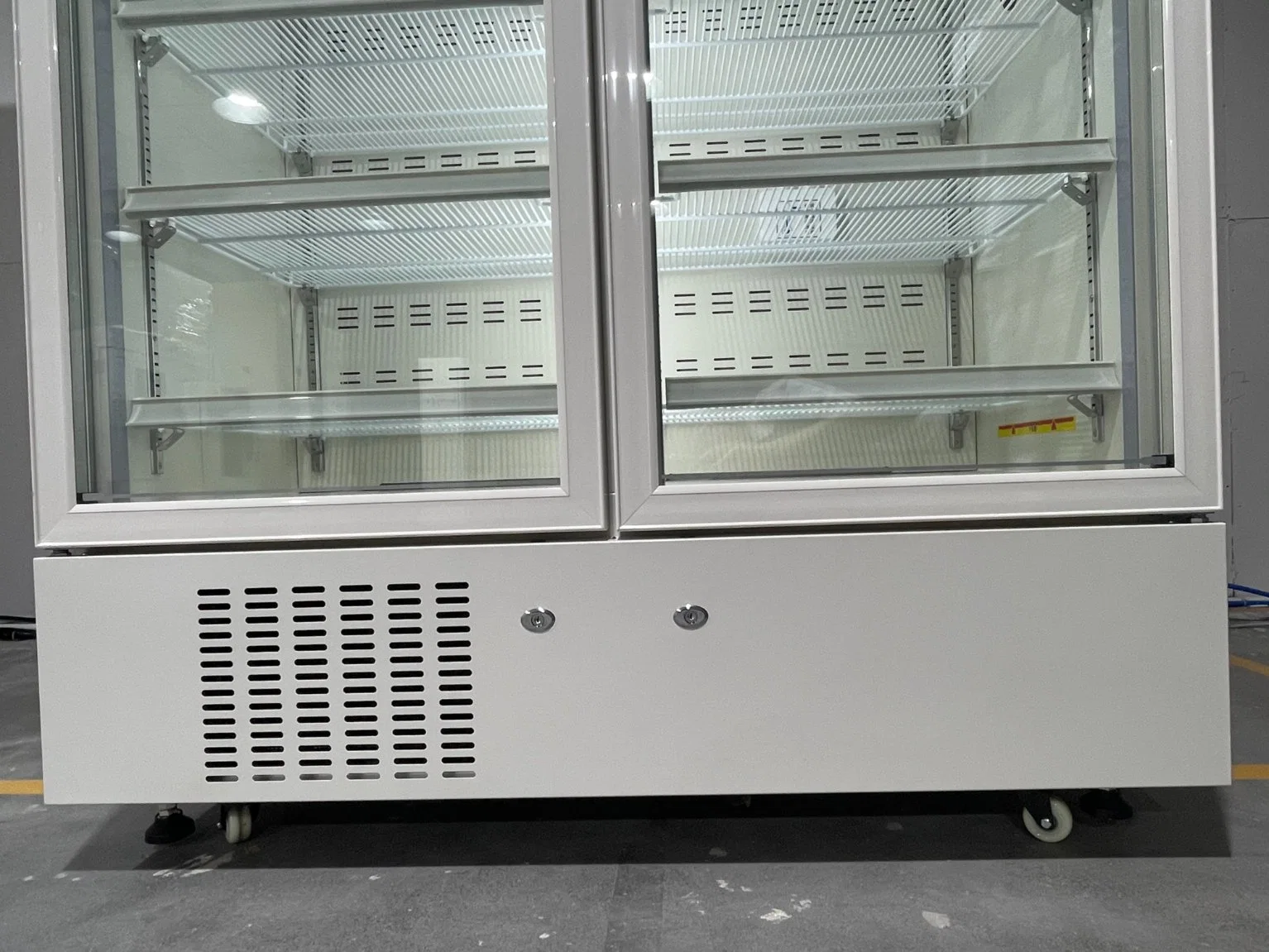 1006L 2-8 Degree Upright Auto Defrost Side by Side Glass Door Medical Vaccine Pharmacy Refrigerator