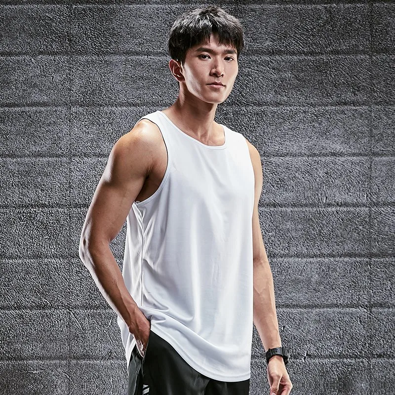 Fitness Tank Top Men Running Sports Wear Blank Sleeveless Singlet Custom Logo Muscle Man Gym Vest