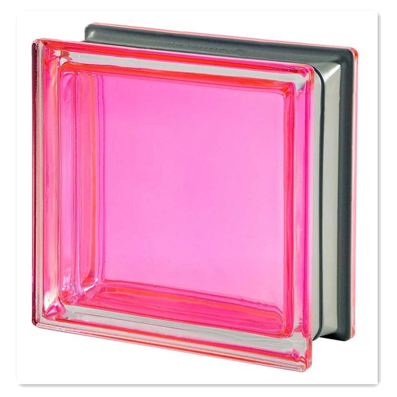 Bloc de verre transparent de 190 x 190 x 80 mm