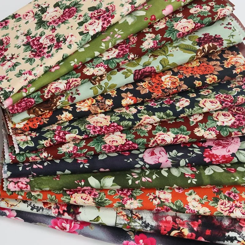 China Fabric Textile Suppliers Custom Design Flower Printing Modal Spandex Fabric for Dress Clothing