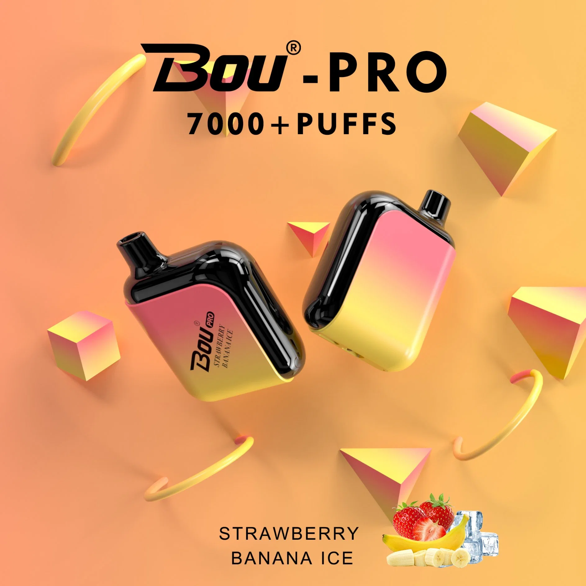 Pape portátil Bou PRO 7000 puff 5% nicotina 13 Aromas 650 mAh tipo C Rechagebele