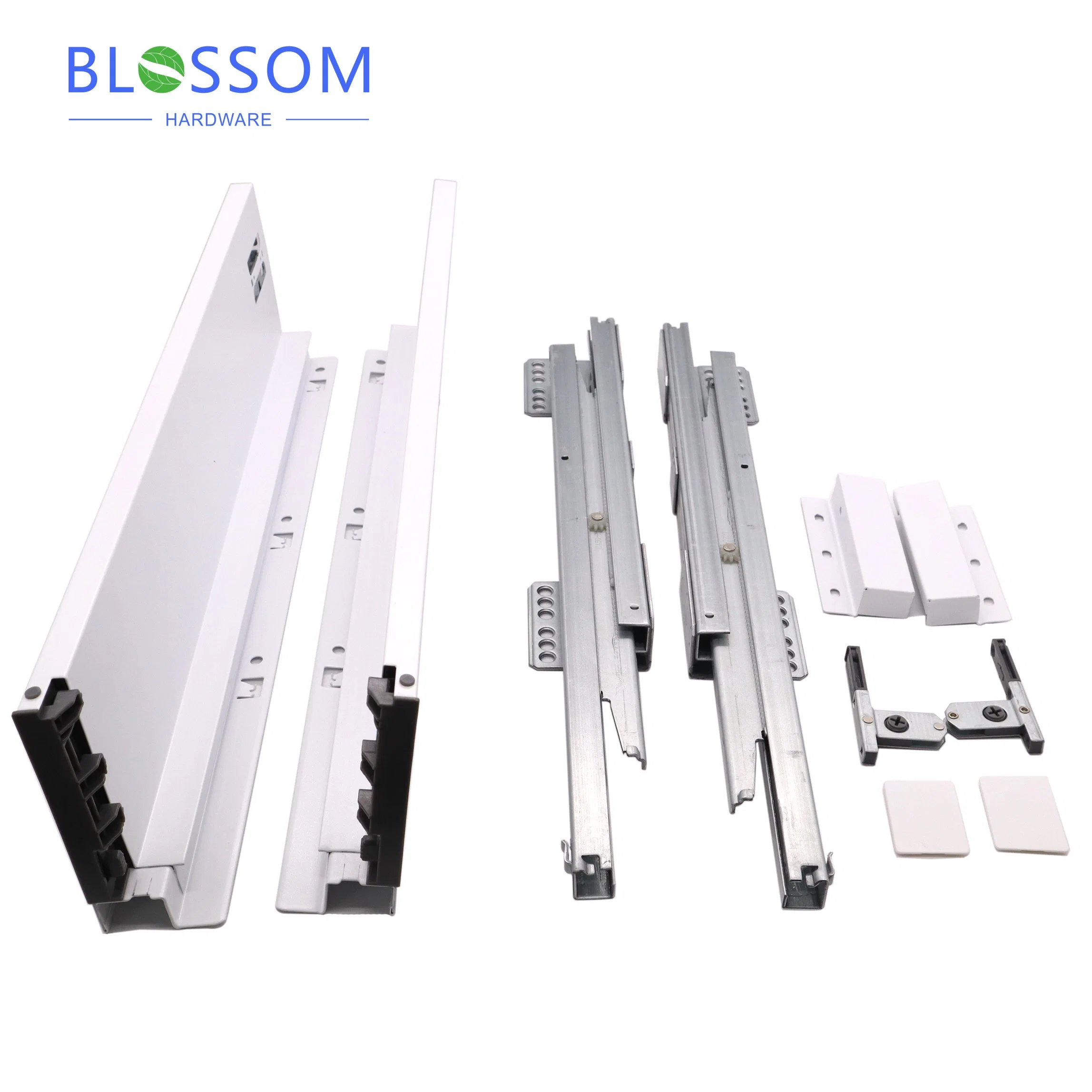 European Furniture Kitchen Cabinet Hardware Fittings Channel Tandem Double Wall Drawer Slides Metal Box