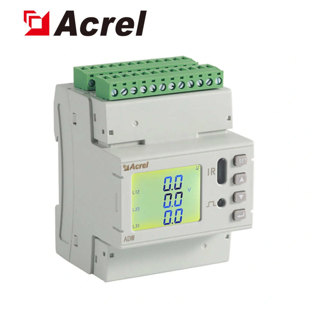 Acrel Adw210-S10-1s Trifásico Modular Multi Loop Iot Medidor de Potencia Medidor de energía para el sistema de vigilancia de la electricidad Sub-Metering